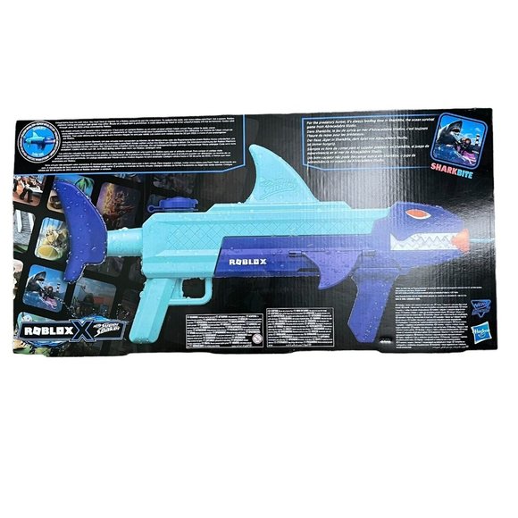 NERF Gun Super Soaker Roblox SharkBite SHRK 500 Summer Game Toy NEW - Picture 2 of 6